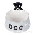 Bowl pour chiens d'alimentation en céramique à imprimé sur le logo personnalisé